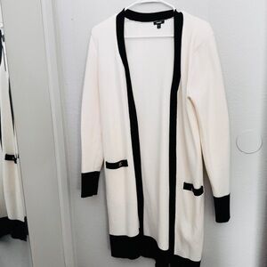 EXPRESS Black & Ivory Cardigan XS